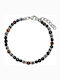 Season Time Herren Armband aus Stahl mit Perlen