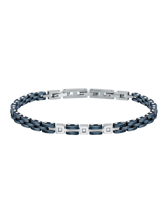 Morellato Herren Armband Kette aus Stahl mit Diamant