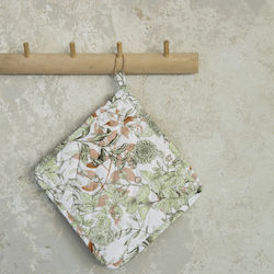 Nima Lush Pot Holder Green / Coral