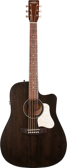 Art & Lutherie Полуакустичен Китара Americana Dreadnought CW Presys II Отрязана Черно / Бял