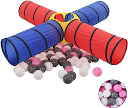 vidaXL Ball Pit with Tunnel Multicolored