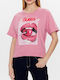 Guess W3GI22JA914 Damen T-Shirt Rosa