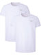 Men's Short Sleeve Undershirts White 2Pack