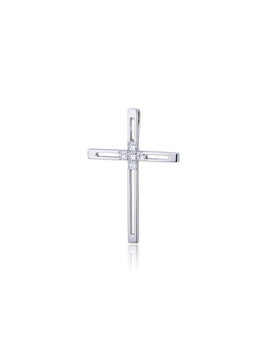 Skaras Jewels Damen Weißgold Kreuz 18K