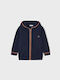 Mayoral Boys Hooded Cardigan with Zipper Navy Blue