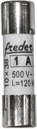 Adeleq Ασφάλεια Κυλινδρική Πορσελάνης 10x38mm 1A για Φωτοβολταϊκά (88-801)