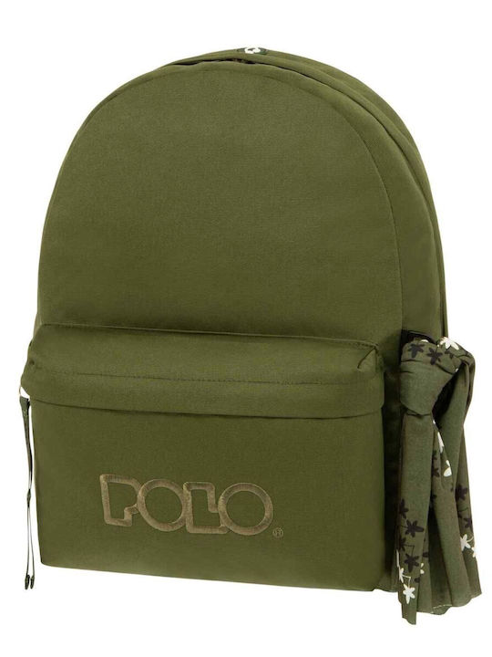 Polo Original Scarf School Bag Backpack Junior High-High School in Green color 2023