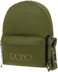 Polo Original Scarf Σχολική Τσάντα Πλάτης Γυμνασίου - Λυκείου σε Πράσινο χρώμα 2023