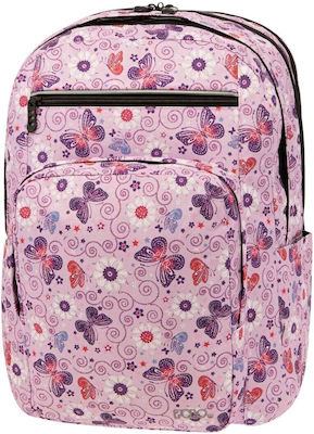 Polo Abyss Butterflies Schulranzen Rucksack Grundschule, Grundschule in Rosa Farbe 30Es