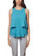 Desiree Women's Summer Blouse Sleeveless Blue