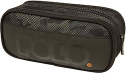 Polo Fabric Pencil Case with 1 Compartment Black