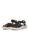DashLite Women's Flat Sandals in Black Color