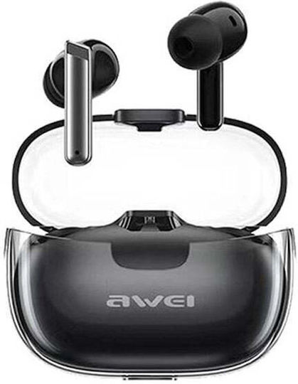 Awei T52 In-ear Bluetooth Handsfree Ακουστικά με Θήκη Φόρτισης Μαύρα
