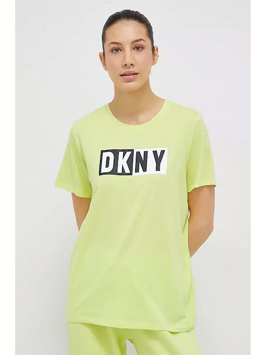 DKNY DP2T5894 Femeie Tricou Verde DP2T5894-0051