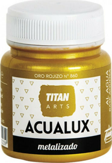 Titan Acualux Metal Liquid Craft Paint Gold for Wood Oro Rojizo No860 75ml