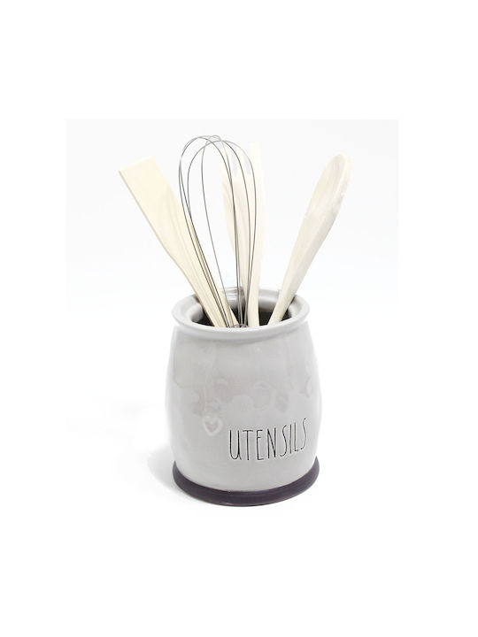 Marva General Use Ceramic Vase Grey 11.3x12.8cm 1 Pieces