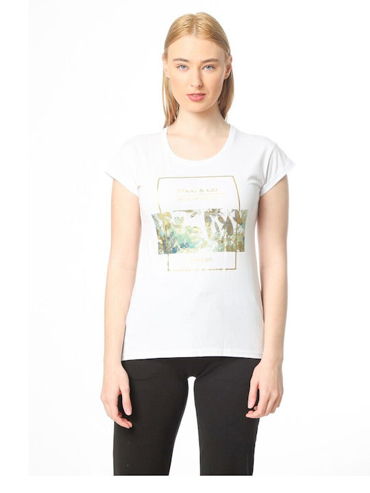 Paco & Co Γυναικείο T-shirt Λευκό