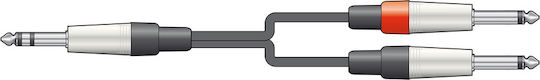 Citronic S6J-2M6J300 Kabel 2x 6,3mm Stecker - 6,3mm Stecker 3m