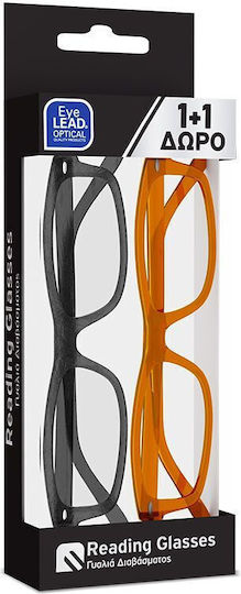 Eyelead Lesebrillen +4.00 Grau / Honig 2 Stück