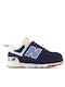 New Balance Παιδικά Sneakers Wide με Σκρατς Navy Μπλε
