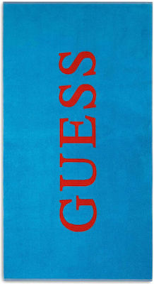 Guess Contrast Strandtuch Baumwolle Diamond Blue 180x100cm.