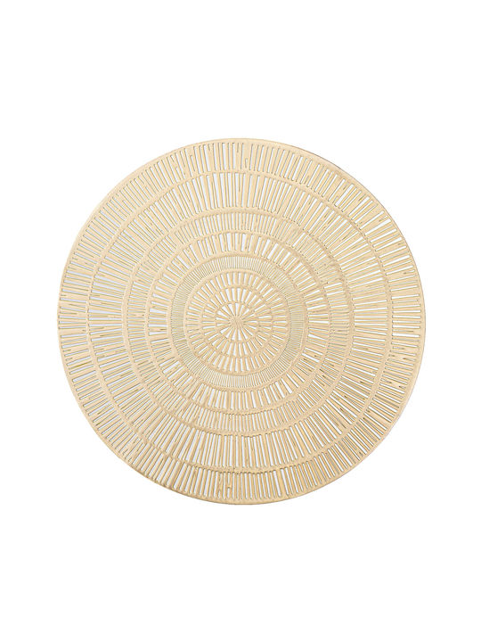 Atmosphera Round Plastic Placemat Gold 38cm