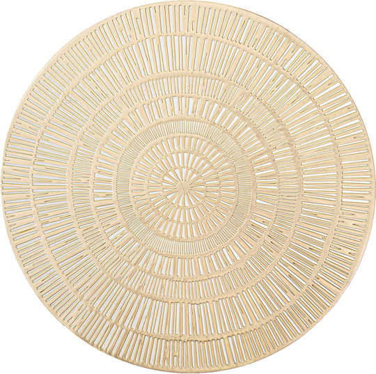 Atmosphera Platzdeckchen Rund Kunststoff Gold 38cm 1Stück