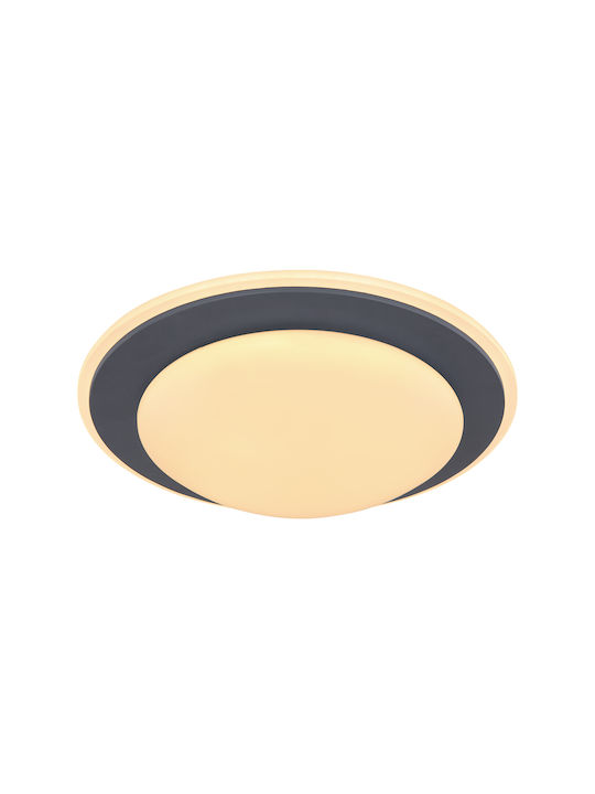 Globo Lighting Deggi Mount Ceiling Light 39.5cm Gray with Integrated LED