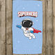 Kocoon Superhero Kids Beach Towel Light Blue 120x70cm