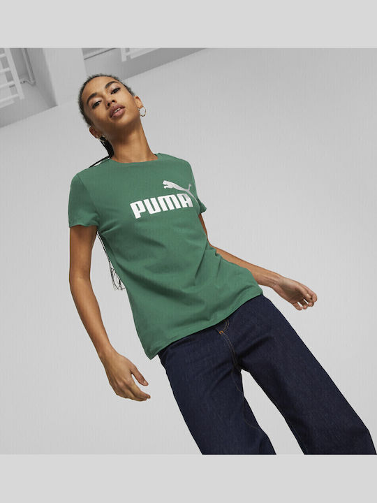 PUMA Logo Γυνăkĭe T-shirt Verde