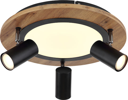 Globo Lighting Kassu Τριπλό LED Θερμό Λευκό Σποτ σε Μαύρο Χρώμα Globo Lighting Kassu Τριπλό LED Θερμό Λευκό Σποτ σε Μαύρο Χρώμα