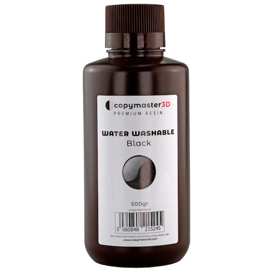 Copymaster3D Water Washable UV Universal Resin for 3D Printer Black 0.5kg 500ml (CM-WW-B405-0500-BK)