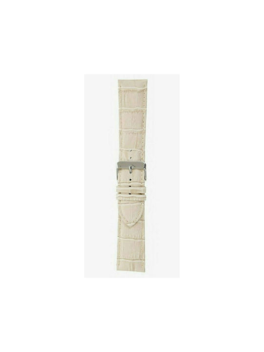 Tzevelion Leather Strap Beige 18mm