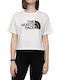 The North Face Women's Athletic Crop Top Short Sleeve White