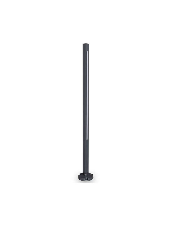 Ideal Lux Jedi Outdoor Small Post LED Floor Lamp 12W With Warm White Light IP65 Black