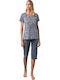 Vamp Summer Women's Pyjama Set Gray Fresco