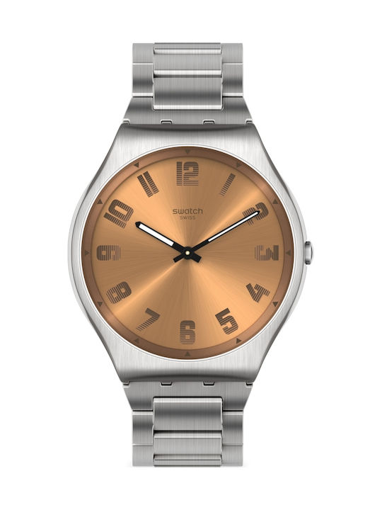Swatch Unisex Men's Watch 42mm Battery with Sil...