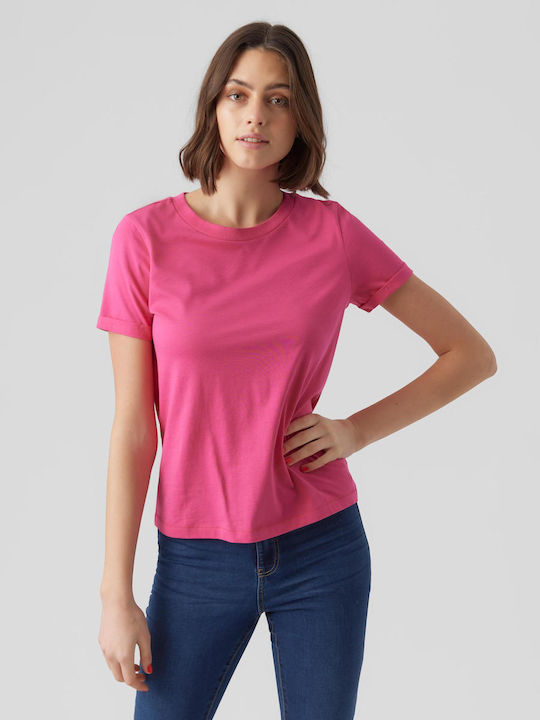 Vero Moda Γυναικείο T-shirt Pink Yarrow