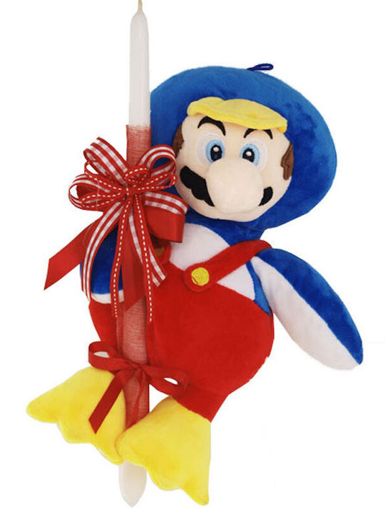 Easter Candle Super Mario Round Handmade Penguin Suit Mario 36cm Red