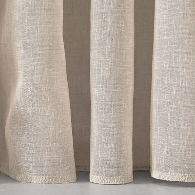 Saray Home Curtain Fabric Gauze per meter Beige