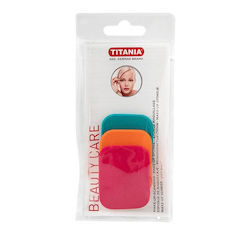 Titania Σετ με Σφουγγαράκια για Foundation Pink/Orange/Petrol 3τμχ Titania Σετ με Σφουγγαράκια για Foundation Pink/Orange/Petrol 3τμχ