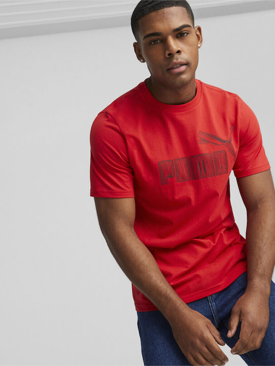 Puma Graphics No. 1 Ανδρικό T-shirt For All Time Red με Λογότυπο