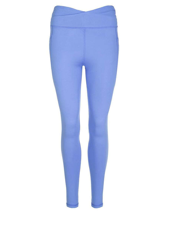 DKNY Frauen Lang Leggings Hochgeschnitten Blau