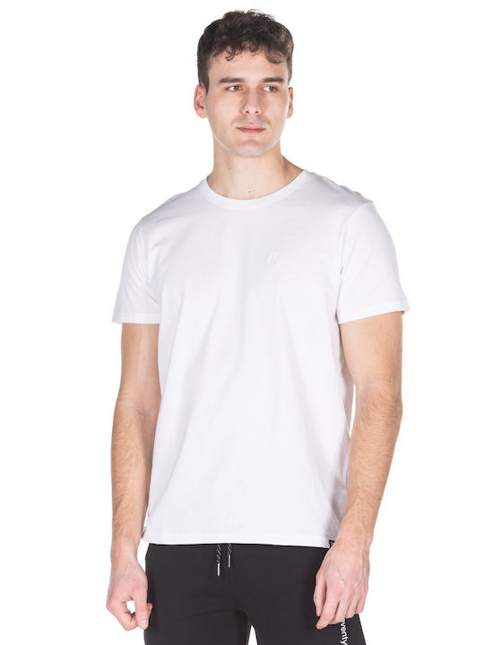District75 Ανδρικό T-shirt Λευκό Μονόχρωμο