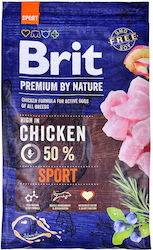 Brit Premium By Nature Sport 3kg Ξηρά Τροφή για Ενήλικους Σκύλους με Κοτόπουλο και Λαχανικά