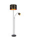 Globo Lighting Bemmo Lampa de podea Î175xL40cm. cu Soclu pentru Bec E27 Negru