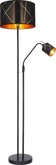 Globo Lighting Bemmo Φωτιστικό Δαπέδου Υ175xΜ40εκ. με Ντουί για Λαμπτήρα E27 Μαύρο
