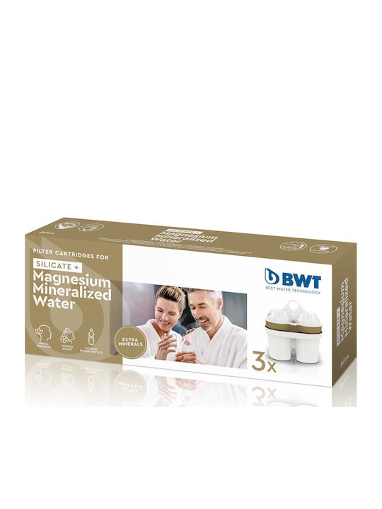 BWT Water Filter Replacement for Pitcher Silicate + Magnesium 3pcs