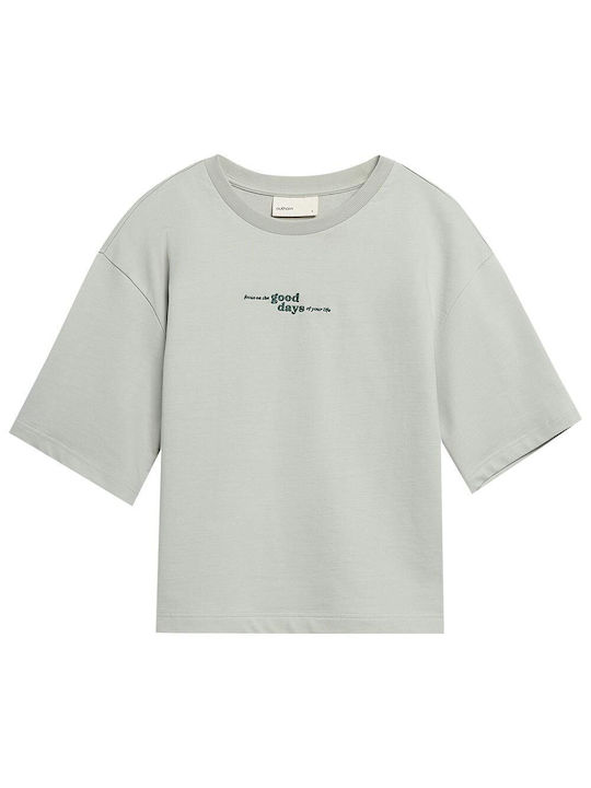 Outhorn Γυναικείο T-shirt Γκρι με Στάμπα