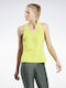 Reebok Speedwick Damen Sportlich Bluse Ärmellos Acid Yellow